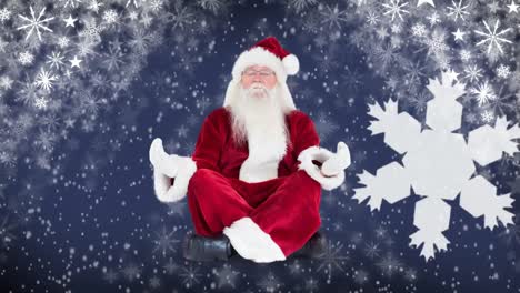 Santa-meditating-with-snowflakes