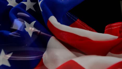 Digitally-animation-of-American-Flag-and-gavel-4k