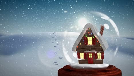 Christmas-animation-of-Christmas-house-on-snowy-landscape-4k
