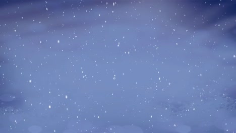 Falling-snow-with-blue-background