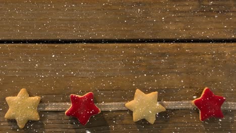 Falling-snow-with-Christmas-stars-decoration