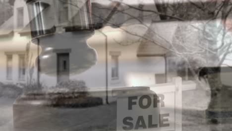 House-for-sale-against-falling-gavel