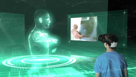 Mann-Benutzt-VR-Und-Sieht-Projektion