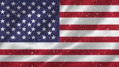 Bandera-Americana-Con-Nieve