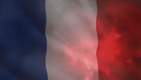 Französische-Flagge-Und-Donner