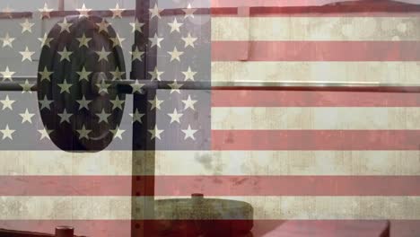 Bandera-Americana-Y-Barra-Curl
