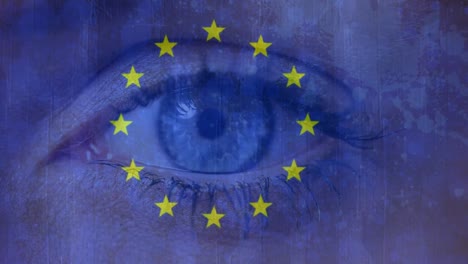 Europaflagge-Und-Blinkendes-Auge