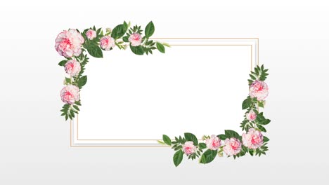 Photo-frame-for-copy-space-with-decorative-pink-flowers
