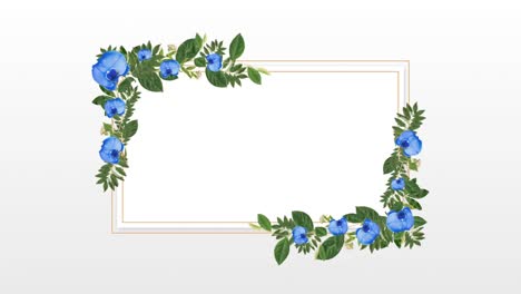 Photo-frame-for-copy-space-with-decorative-pink-flowers