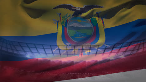 Wehende-Flagge-Ecuadors