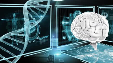 Menschliches-Gehirn-Und-DNA