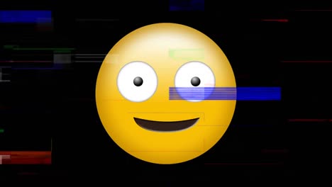 Zwinkerndes-Emoji-Und-Pixelrauschen