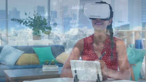 Woman-wearing-a-virtual-reality-headset-4k