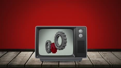Television-with-gears-on-its-screen