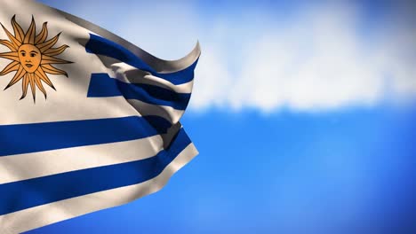 Nationalflagge-Von-Uruguay-Weht-Im-Wind