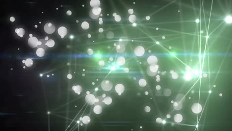 Connected-light-point-with-green-light-moving-from-point-to-point--while-tehere-is-bubble-animation