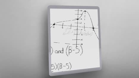 Ecuaciones-Matemáticas-En-La-Pantalla-De-Una-Tableta