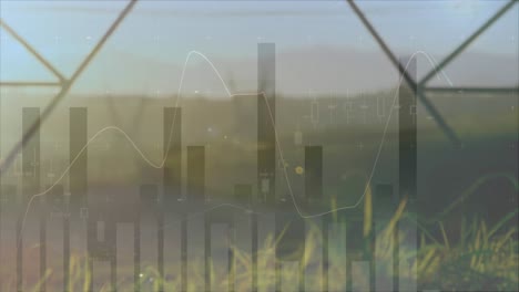 Statistics-and-graphs-with-transmission-towers-4k