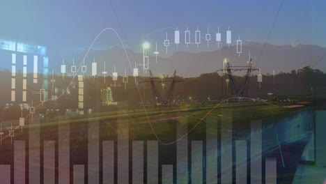 Graphs-and-statistics-on-a-highway-with-transmission-towers-4k