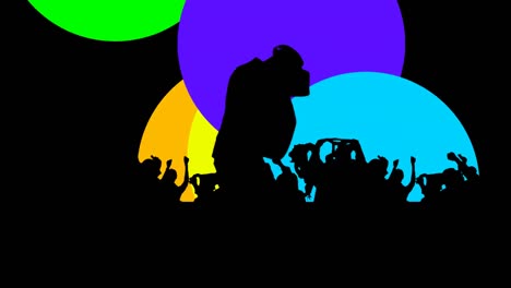 Silhouette-of-a-man-dancing-with-colorful-spotlights
