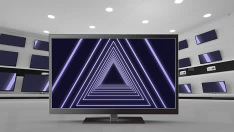 Television-with-concentric-triangles