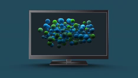 Televisión-Con-Círculos-Verdes-Y-Azules.