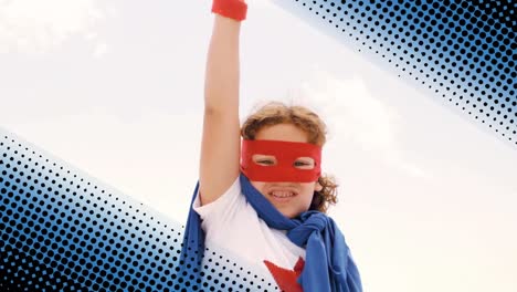 Boy-wearing-a-superhero-costume