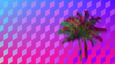 Colorful-diamond-patterns-and-palm-tree