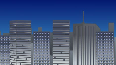 Wolkenkratzer-Vor-Blauem-Hintergrund.