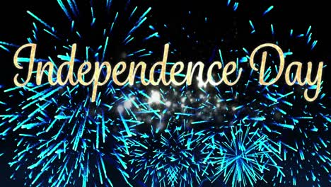 Independence-day-text-and-fireworks