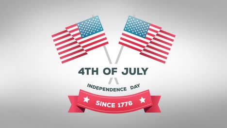 4.-Juli,-Unabhängigkeitstag-Seit-1776,-Text-Mit-Amerikanischen-Flaggen