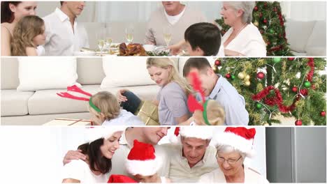 Familia-Feliz-Divirtiéndose-En-Navidad
