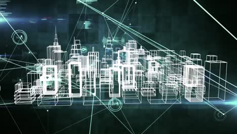 Digitales-3D-Modell-Einer-Stadtstruktur