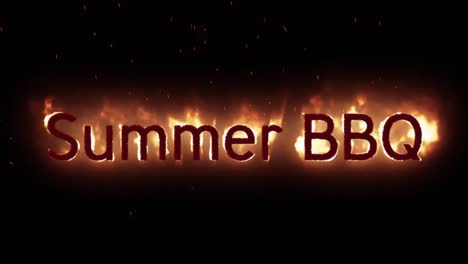 Sommer-BBQ-Text-Erscheint-In-Flammen