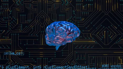 Cerebro-Brillante-Y-Placa-De-Circuito-De-Computadora