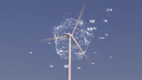 Windkraftanlage-Und-Weiße-Daten