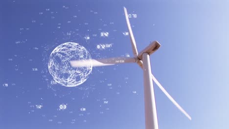 Wind-turbine-and-a-digital-globe
