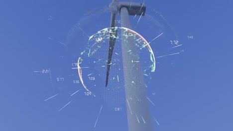 Windkraftanlage-Und-Ein-Digitaler-Globus