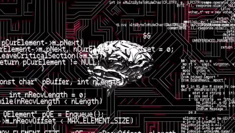 Gehirn-Und-Eine-Digitale-Schaltung-Mit-Programmcodes