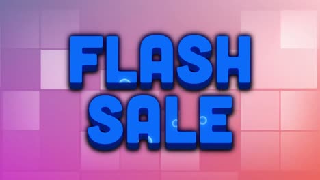 Flash-sale-graphic-and-moving-colourful-blotches-on-pink-squares