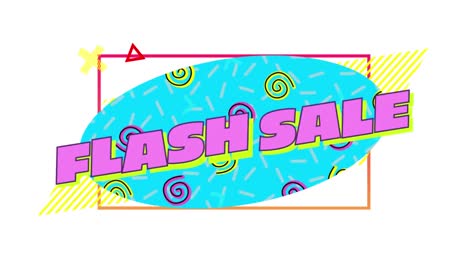 Flash-Sale-Grafik-Auf-Türkisfarbenem-Oval-Auf-Weißem-Hintergrund