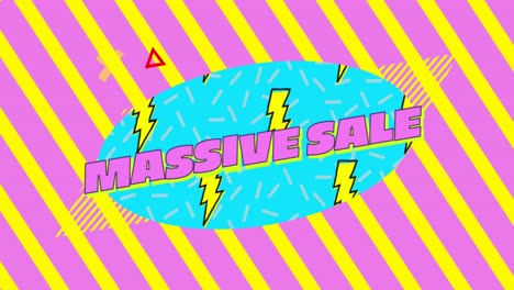 Massive-sale-graphic-on-blue-oval-with-yellow-and-pink-striped-background-4k