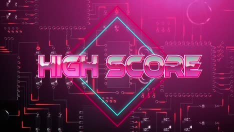 Highscore-Rosa-Spielbildschirm