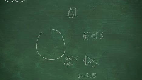 Mathmatical-calcualtions-written-in-chalk-moving-on-a-green-chalkboard-4k