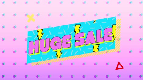 Huge-sale-graphic-in-turquoise-banner-on-pink-background