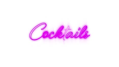 Cocktails-In-Rosa-Neon-Auf-Weiß