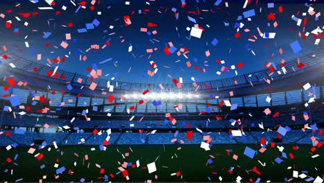 Colourful-confetti-falling-down-in-front-of-a-sports-stadium