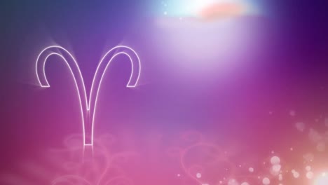 Aries-zodiac-sign-on-purple-to-pink-background