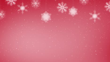 Snow-falling-on-red-background
