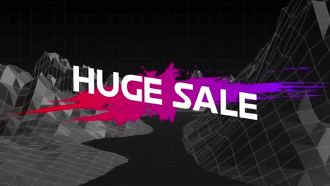 Huge-sale-graphic-over-pink-splat-on-black-and-white-background